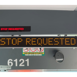 Two signs with stop requested on it